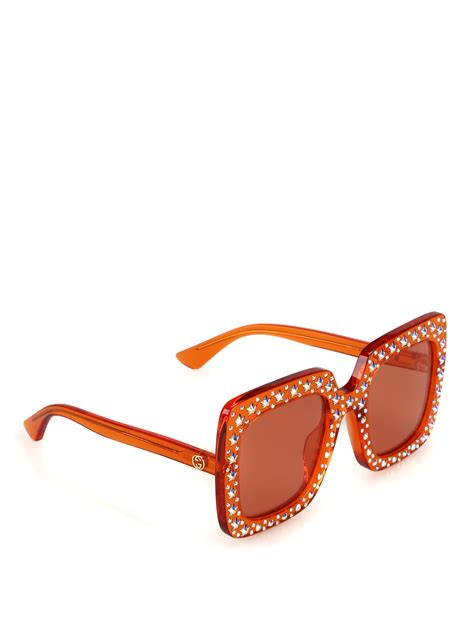 gucci orange glasses|gucci wrap around sunglasses.